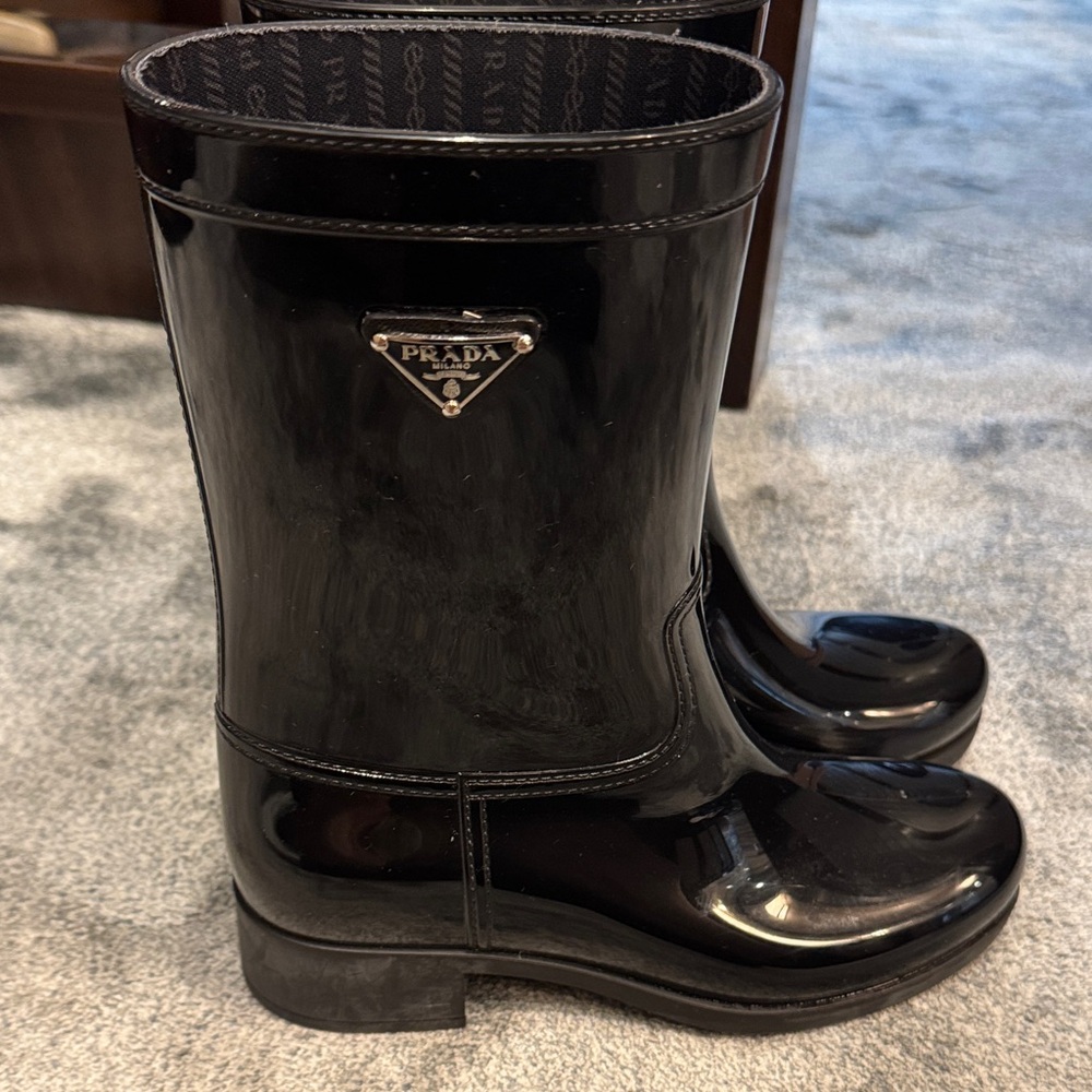 Prada Black Ankle Boots